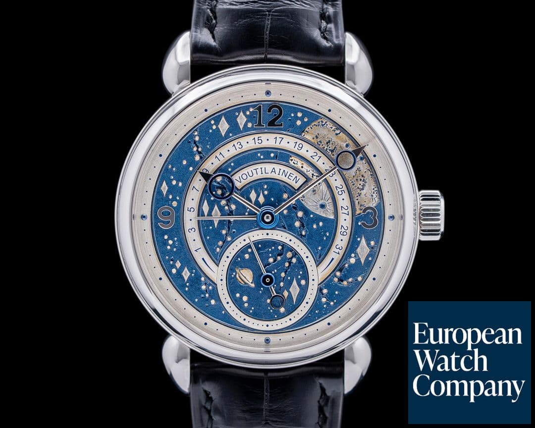 Image of Kari Voutilainen Retrograde Date "Night Sky" Unique Piece Steel 39MM UNWORN