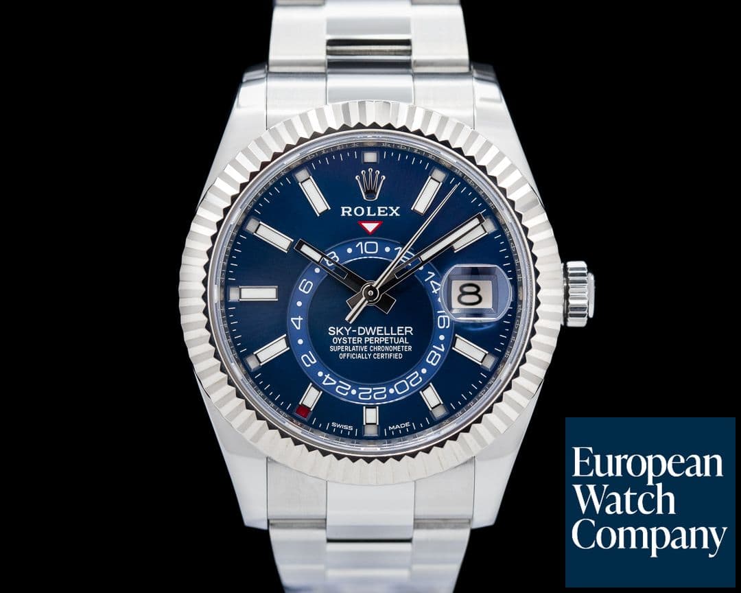 Image of Rolex Sky Dweller 326934 Steel Blue SS Oyster Bracelet 
