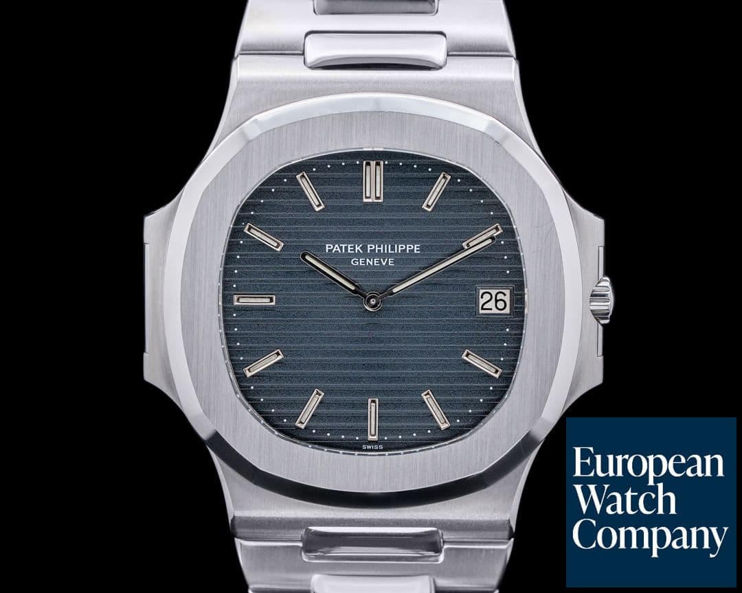 Image of Patek Philippe Vintage Nautilus Automatic SS Blue Dial ORIGINAL PAPERS