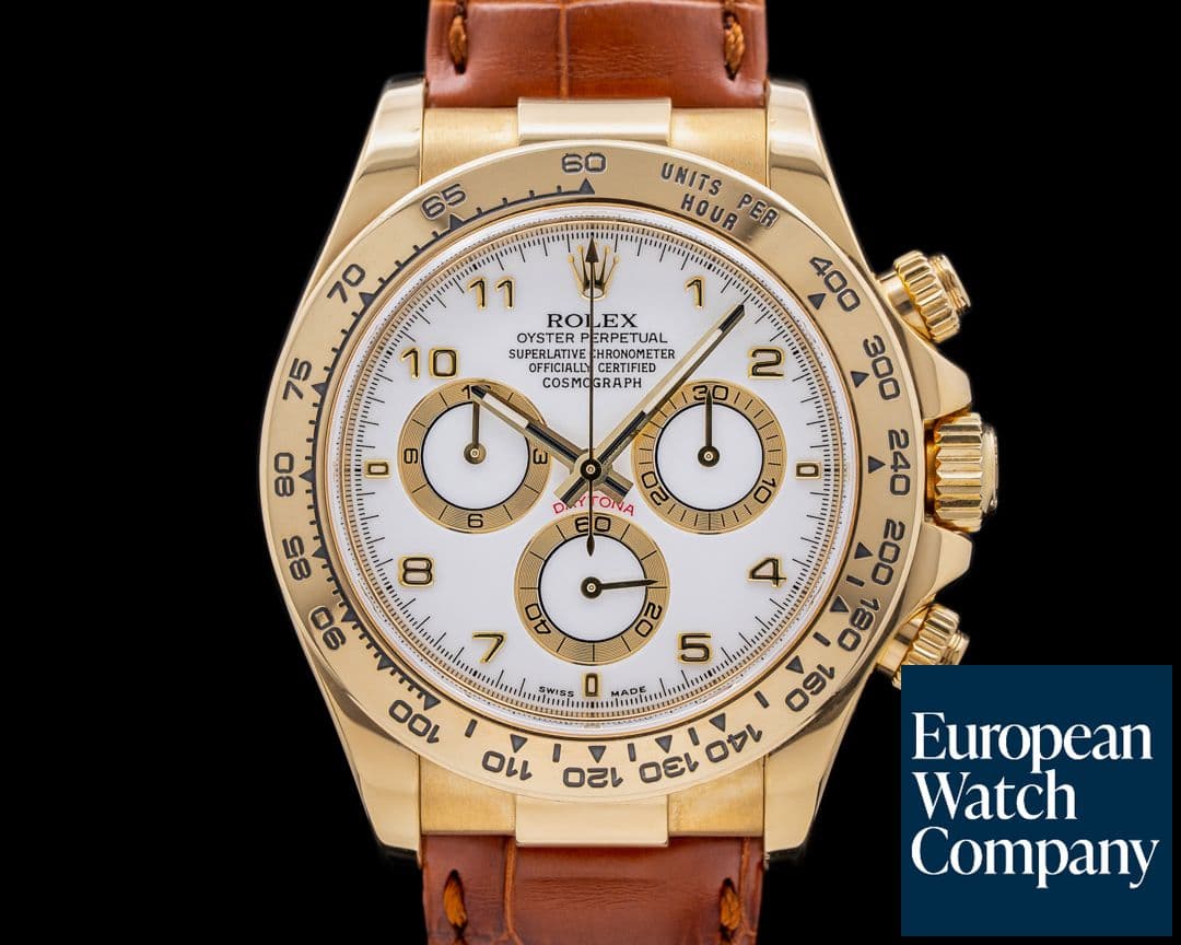 Image of Rolex Daytona 116518 Yellow Gold / Alligator 