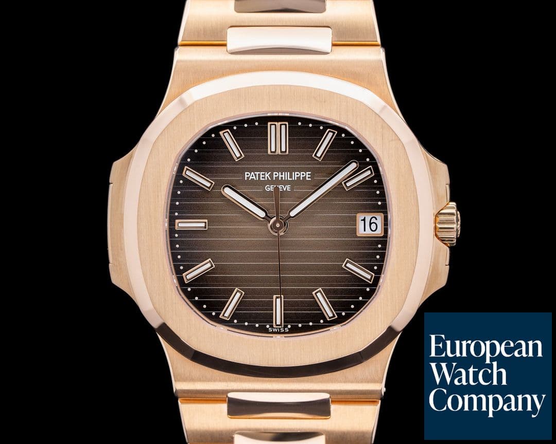 Image of Patek Philippe Jumbo Nautilus 5711R 18K Rose Gold Brown Dial / Bracelet