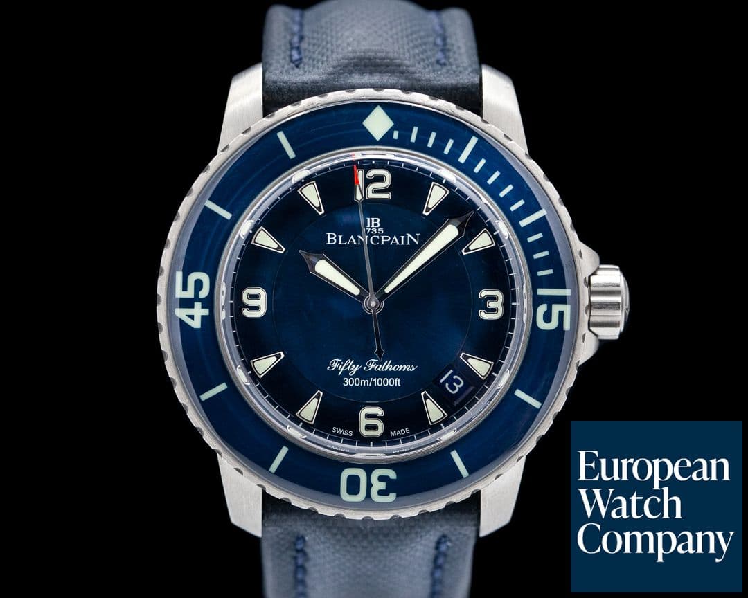 Image of Blancpain Fifty Fathoms Blue Dial Titanium