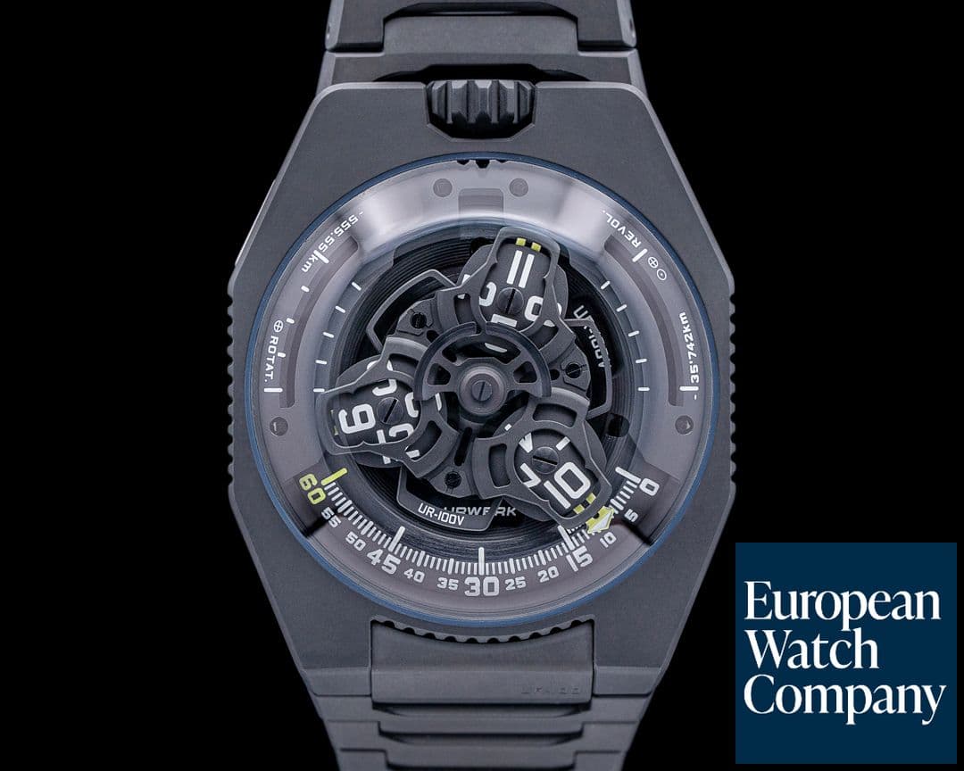 Image of URWERK UR-100V Full Black Titanium Jacket LIMITED TO 25 PIECES