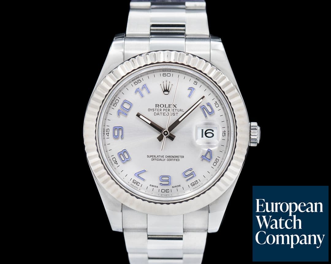 Image of Rolex Datejust II Silver Dial Blue Arabic SS