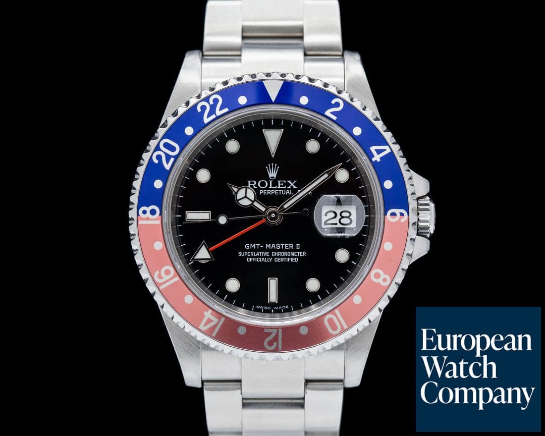 Image of Rolex GMT Master II SS Red / Blue Pepsi Bezel FULL SET 