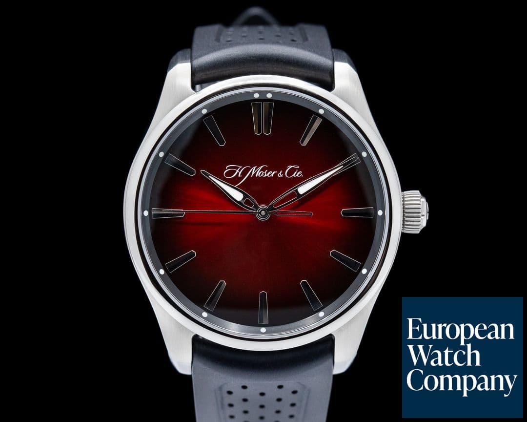 Image of H. Moser and Cie. Pioneer Centre Seconds SS Red Fume Dial
