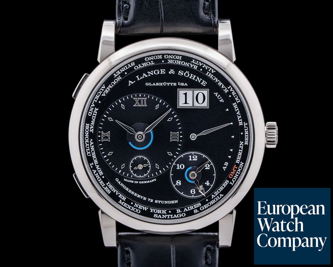Image of A. Lange and Sohne Lange 1 Time Zone 136.029 18K White Gold / Black Dial 2021