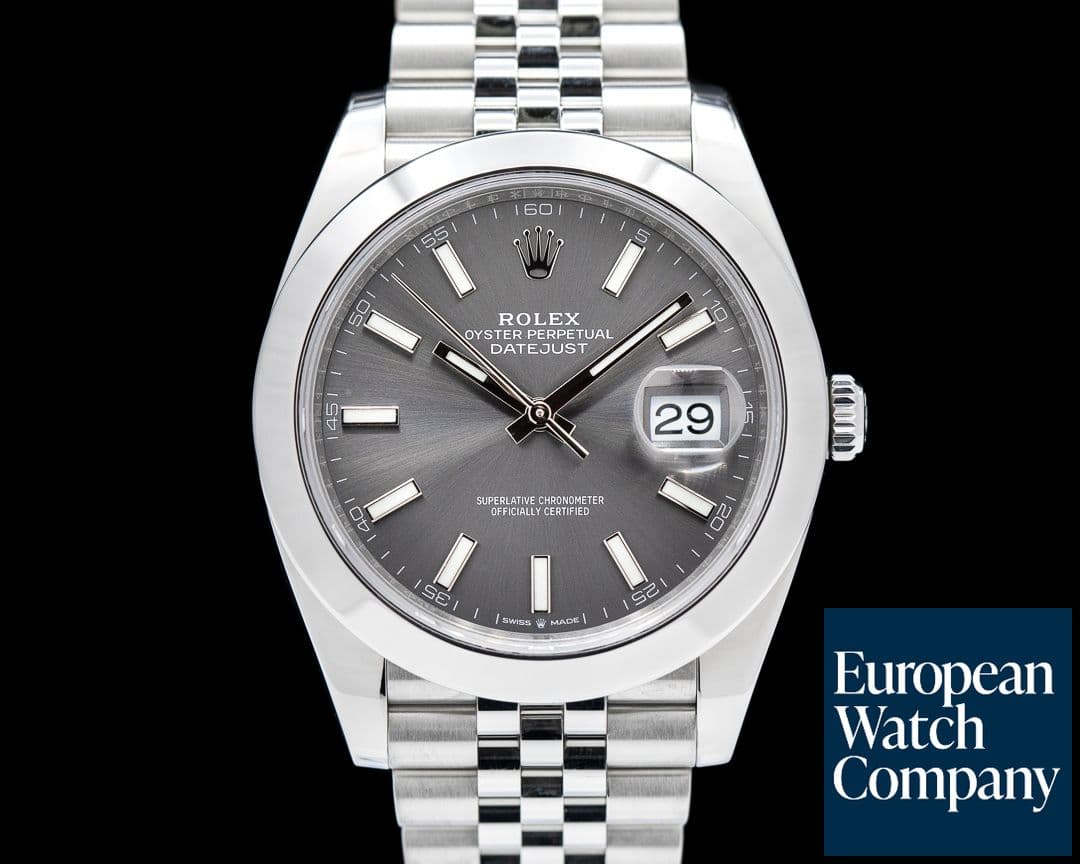 Image of Rolex Datejust 41 126300 Rhodium Stick Dial SS 2022