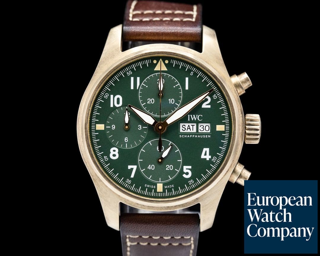 Image of IWC Pilot's Watch Chronograph Spitfire Automatic Bronze Green Dial