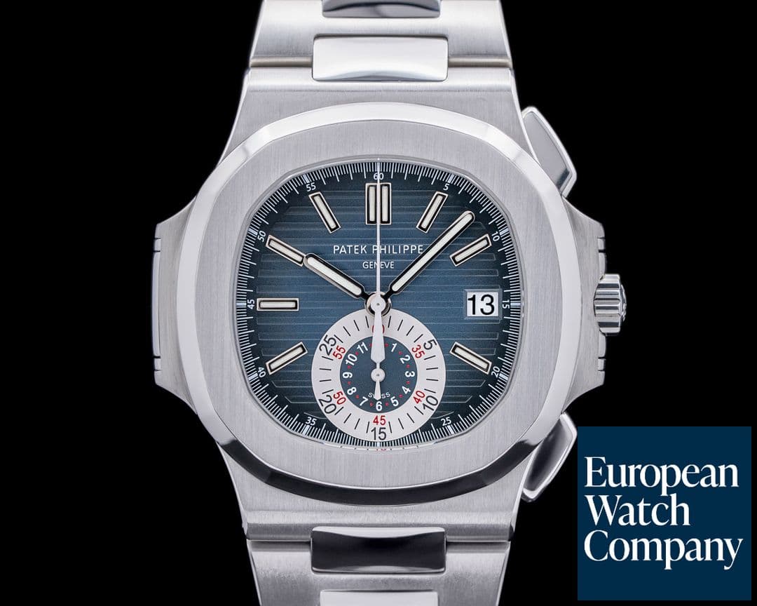 Image of Patek Philippe Nautilus 5980/1A Chronograph SS Blue Dial