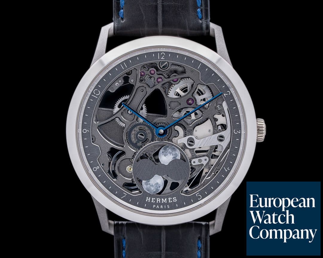 Image of hermes Slim d'Hermes Squelette Lune Platinum / Titanium