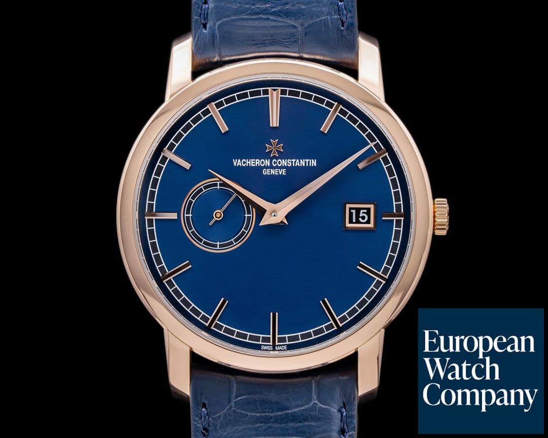 Image of Vacheron Constantin Bucherer Patrimony Traditionnelle Automatic 18K RG Blue Dial
