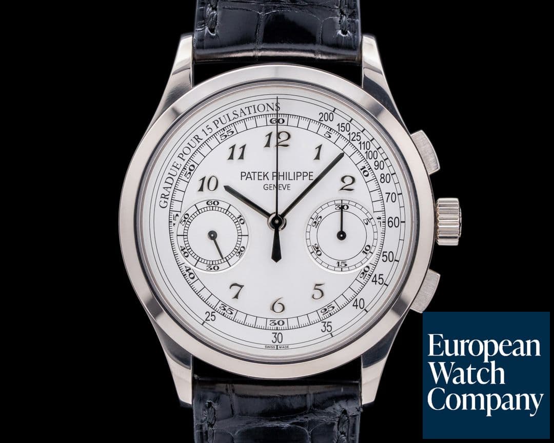 Image of Patek Philippe Chronograph 5170G 18K White Gold / Silver Pulsation 