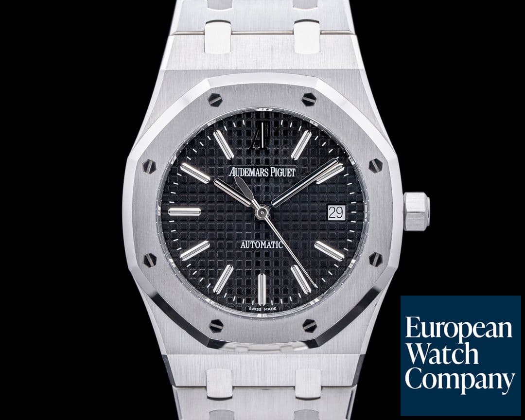 Image of Audemars Piguet Royal Oak 15300ST Black Dial SS 39MM SERVICED