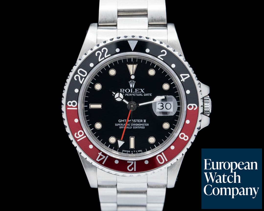 Image of Rolex GMT Master II "FAT LADY" Red / Black Coke 1987 