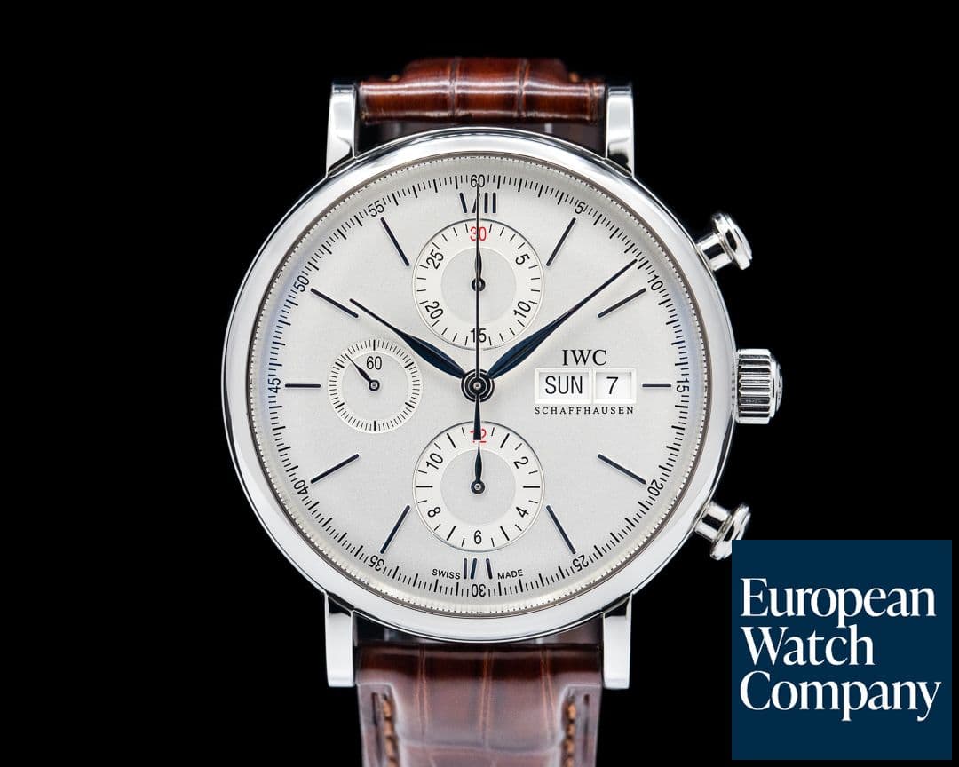 Image of IWC Portofino Chronograph SS Silver Dial 
