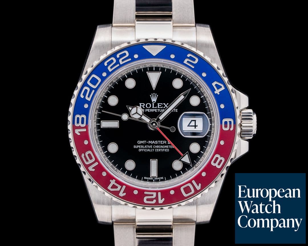 Image of Rolex GMT Master II 116719 Ceramic "Pepsi" 18k Black Dial 