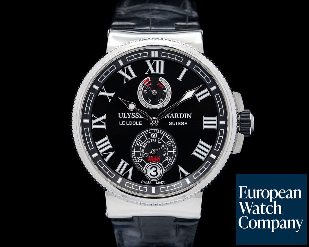 Image of Ulysse Nardin Marine Chronometer Manufacture Black Dial