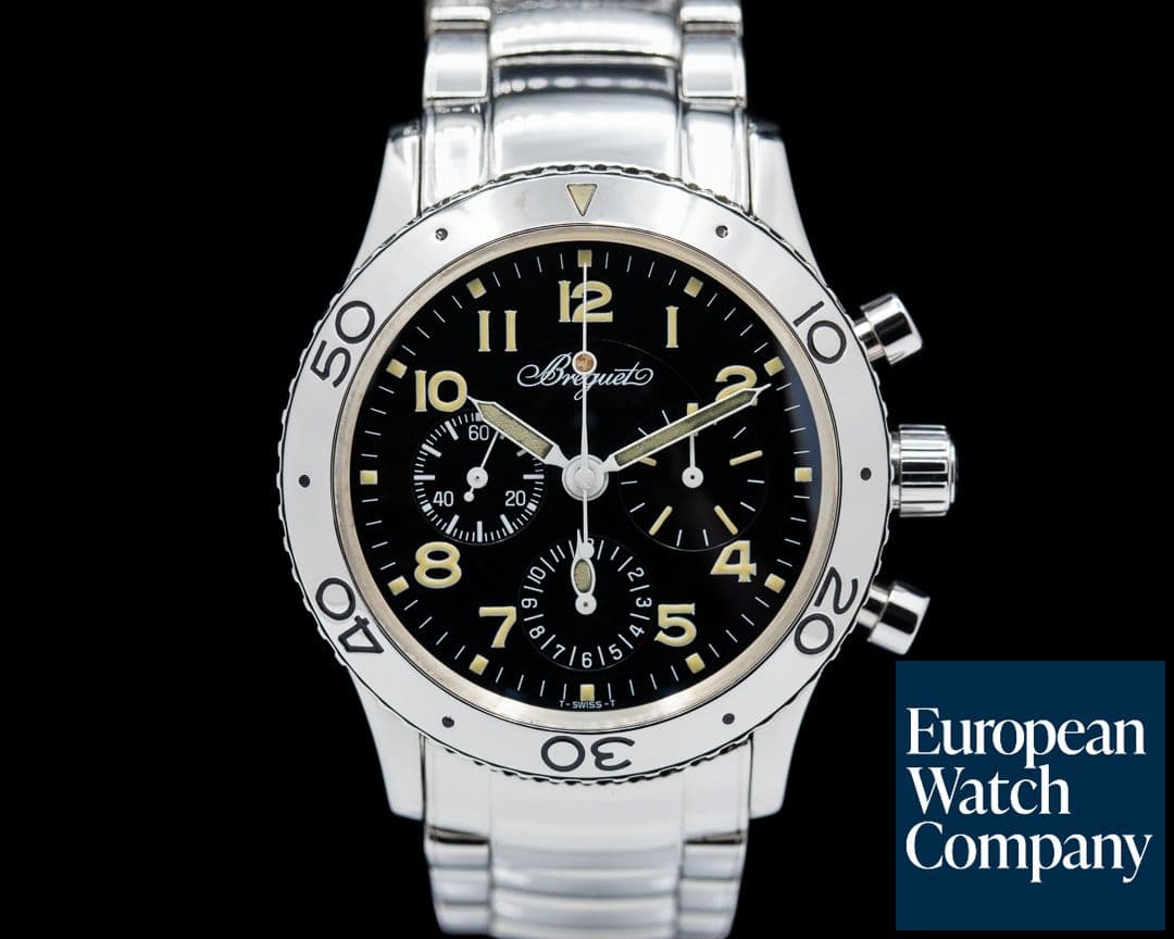 Image of Breguet Type XX Aeronavale SS/SS Black Dial 