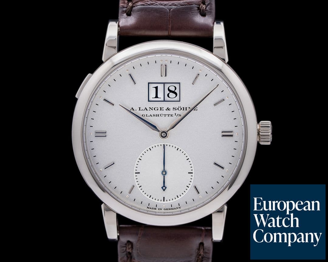 Image of A. Lange and Sohne Saxonia Automatic Big Date Silver Dial 18K White Gold