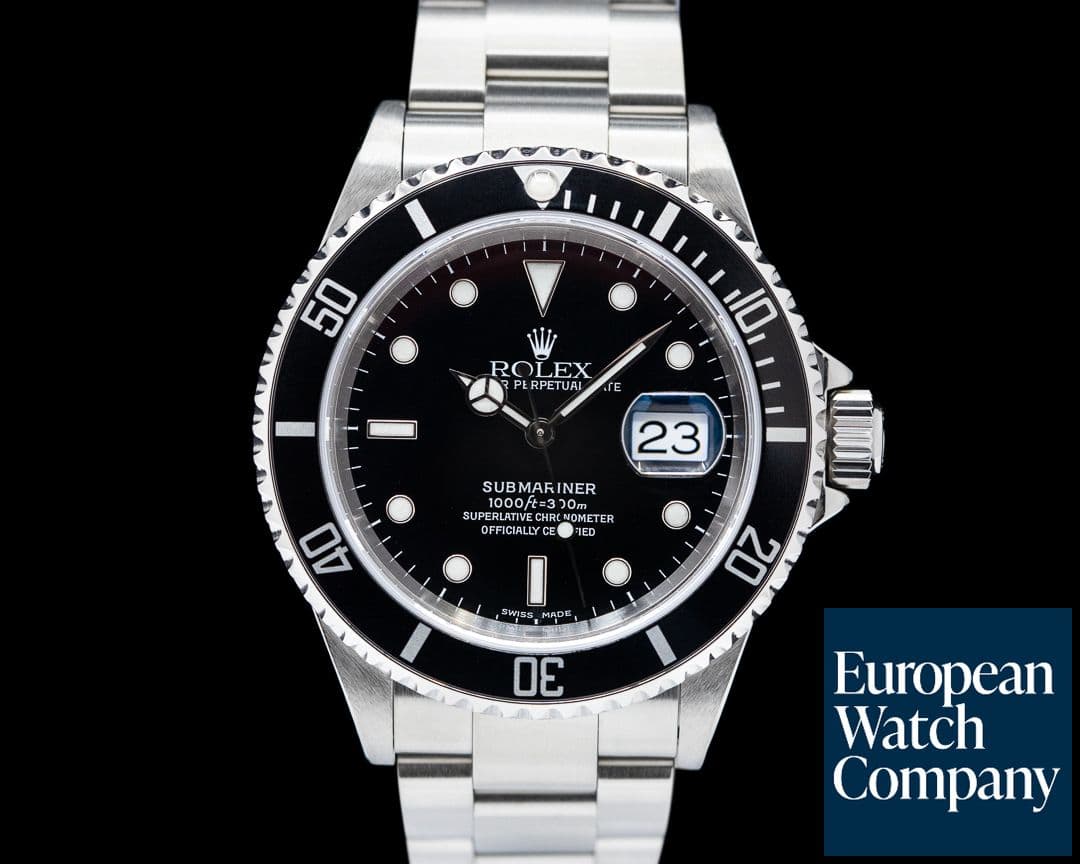 Image of Rolex Submariner SS Black Dial Circa 2001 Full Set