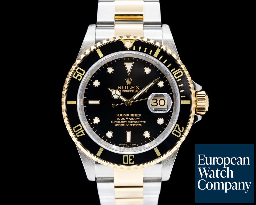 Image of Rolex Submariner 16613 Black Dial SS / 18K FULL SET