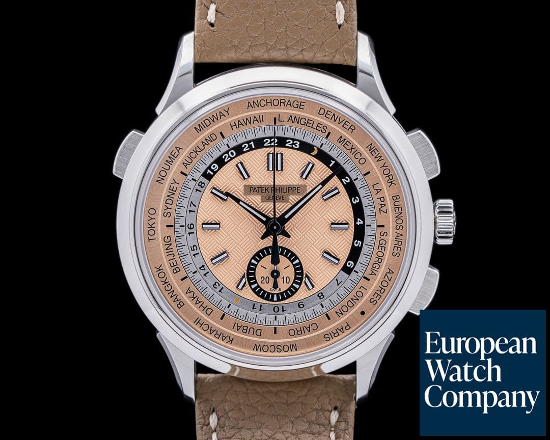 Image of Patek Philippe World Time 5935A Chronograph SS Salmon Dial