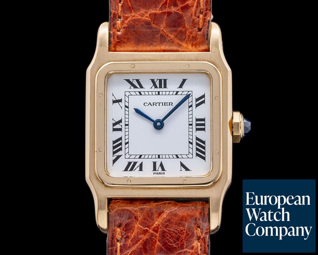Image of Cartier Santos 18K Yellow Gold Manual Wind 