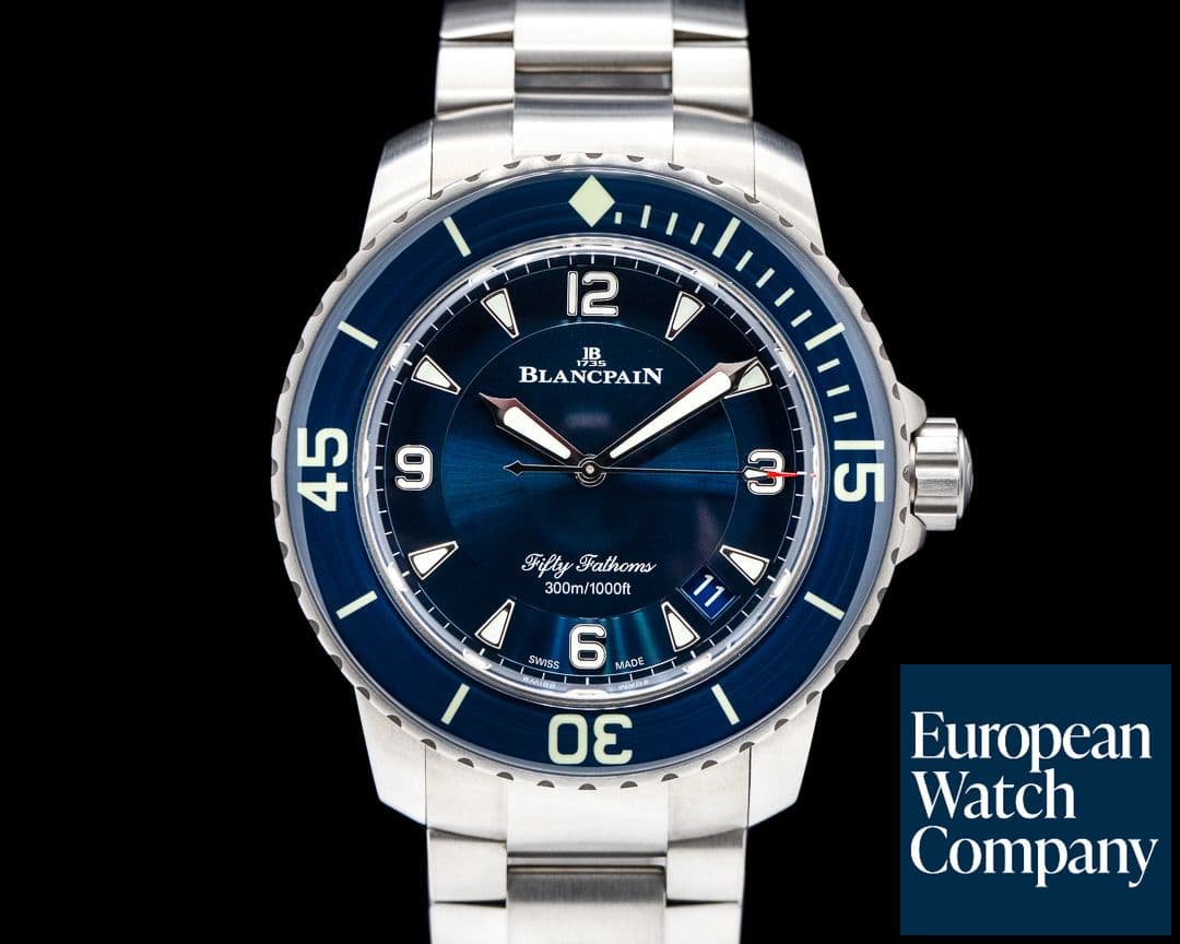 Image of Blancpain  Fifty Fathoms Blue Dial Titanium