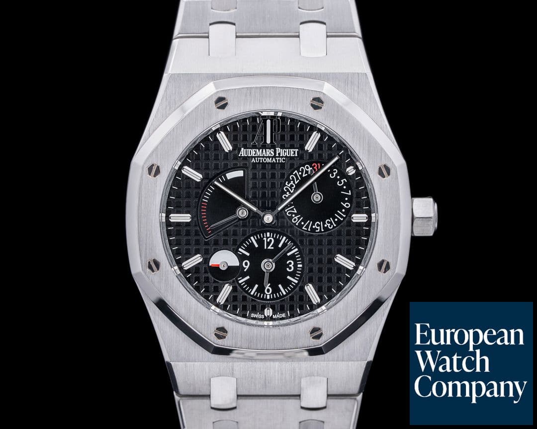 Image of Audemars Piguet Royal Oak Dual Time 26120ST SS Black Dial FULL SET
