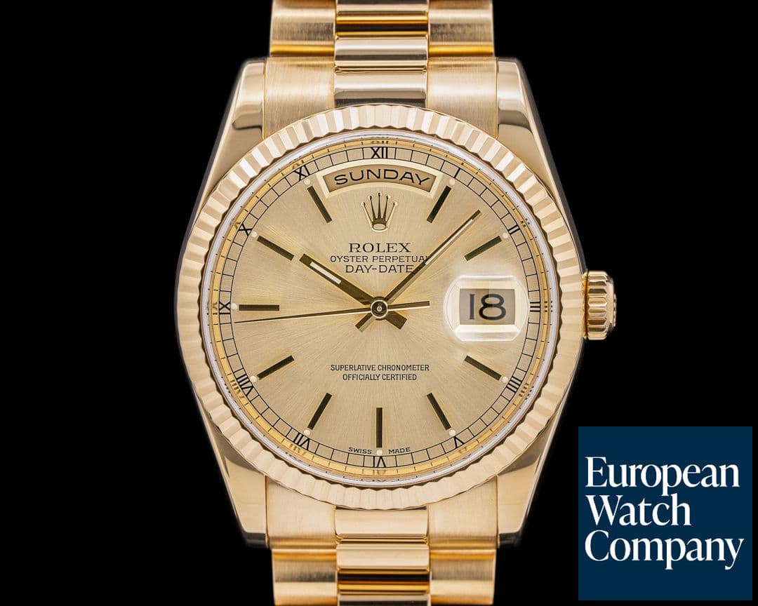 Image of Rolex Day Date President 118238 Champagne Dial 18K Yellow Gold