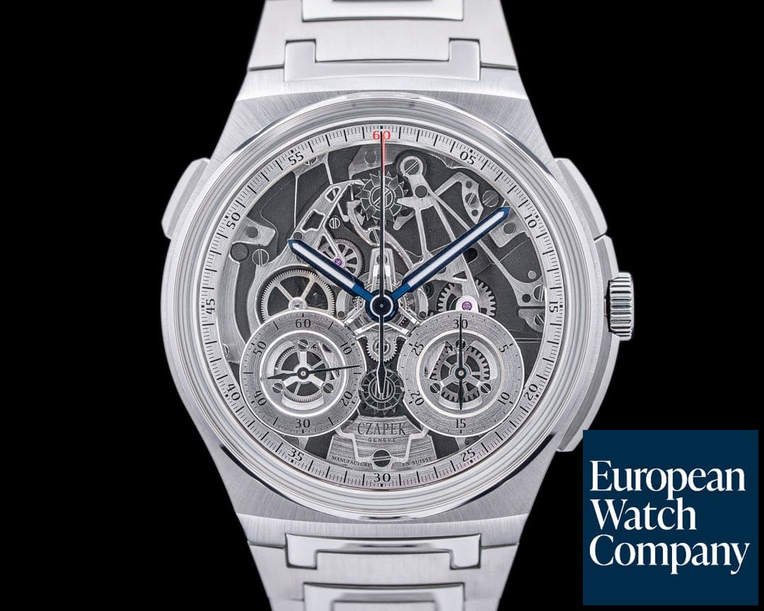 Image of Czapek & Cie Antarctique Chronograph Rattrapante Silver Grey LE