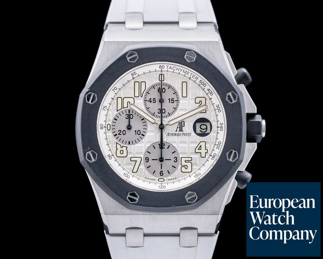 Image of Audemars Piguet Royal Oak Offshore Chronograph Rubberclad White Dial 42MM