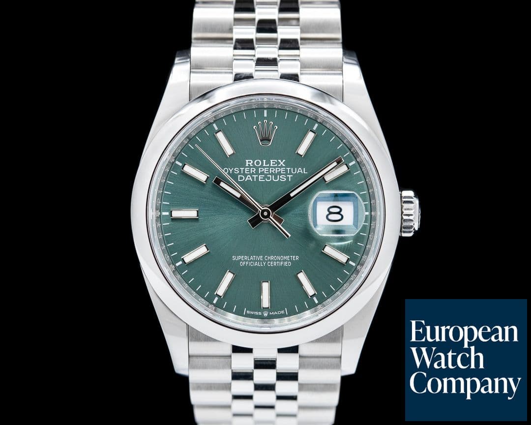 Image of Rolex Datejust 126200 Mint Green Stick Dial / Jubilee Bracelet 2023
