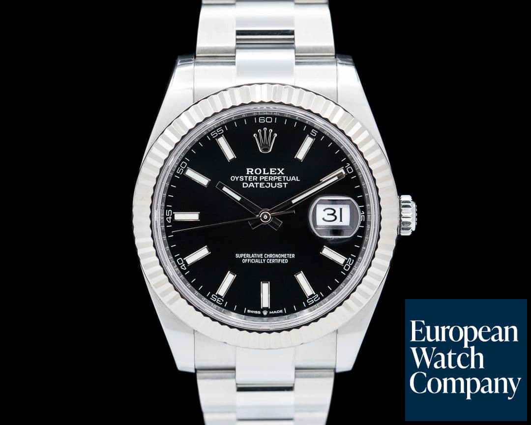 Image of Rolex Datejust 41 126334 Black Stick Dial SS Oyster