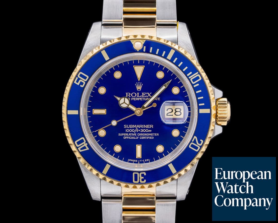 Image of Rolex Submariner 16613 Blue Dial SS / 18K Nice Patina