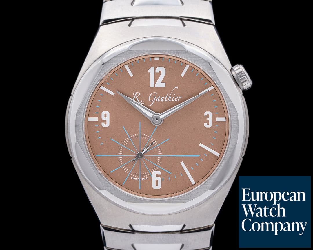 Image of Romain Gauthier C by Romain Gauthier Titanium Edition Lever De Soleil Salmon Dial