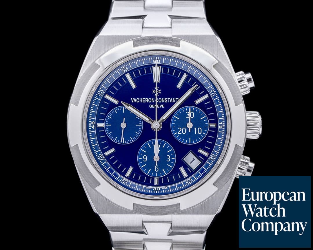 Image of Vacheron Constantin Overseas Chronograph 5500V Blue Dial SS FULL SET 