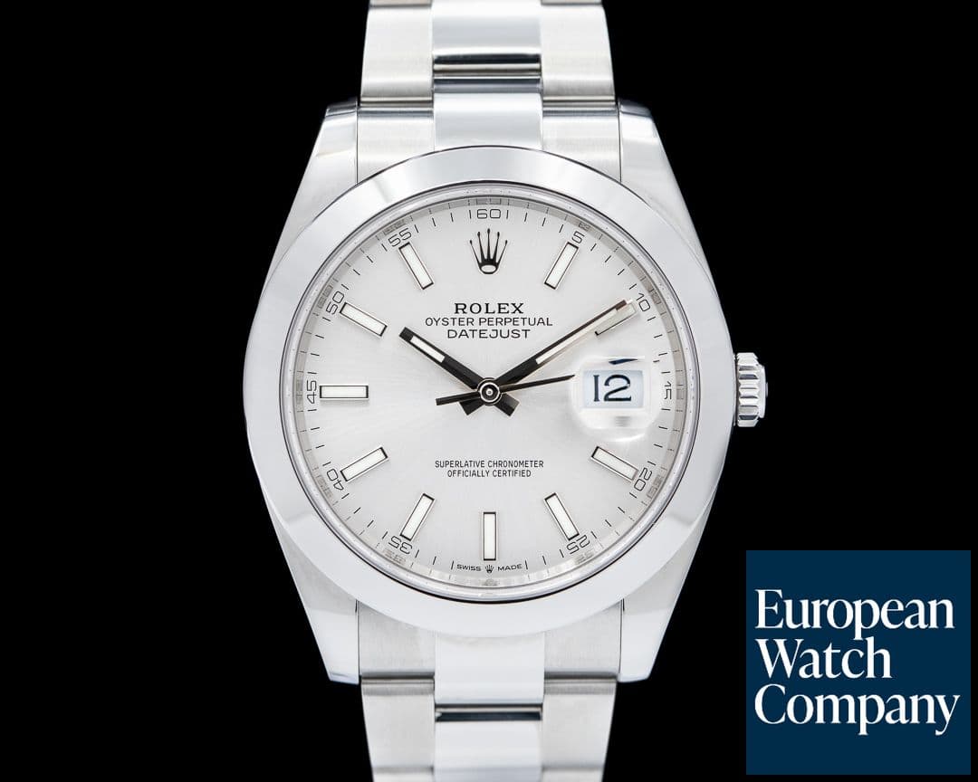 Image of Rolex Datejust 41 126300 Silver Stick Dial SS 