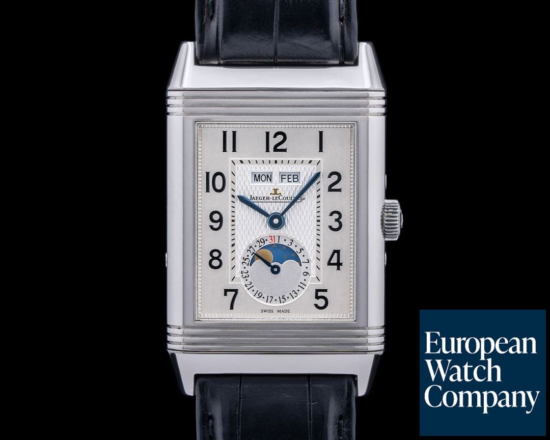 Image of Jaeger LeCoultre Reverso Grande Calendar SS Silver Dial Deployant