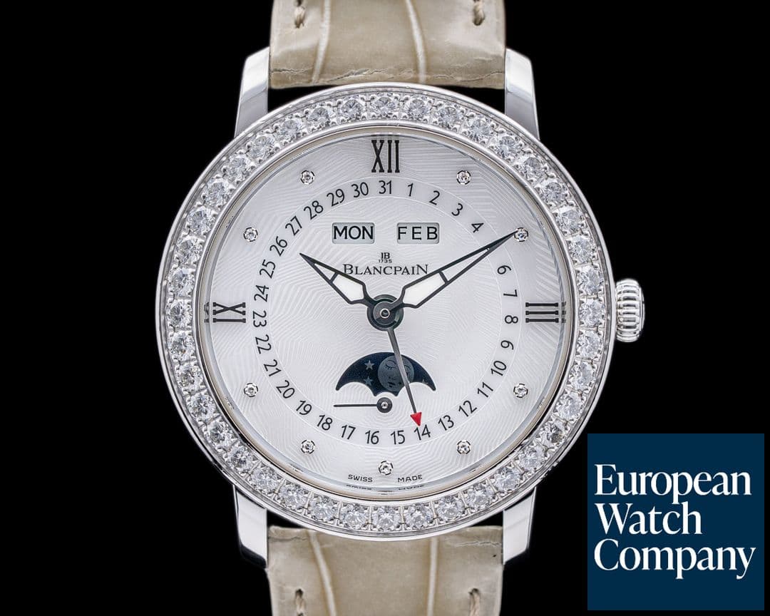 Image of Blancpain Ladybird Quantieme Complete MOP Diamond Bezel
