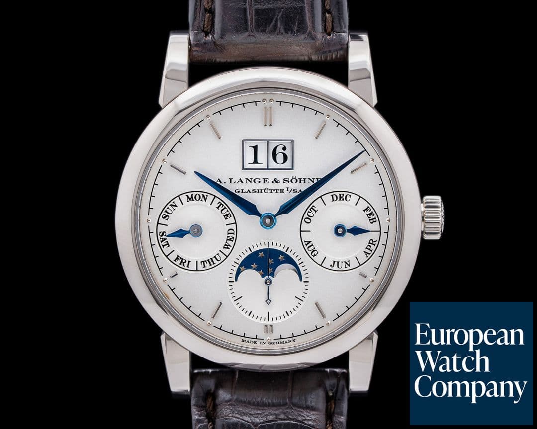 Image of A. Lange and Sohne Saxonia Annual Calendar 330.026 18K White Gold