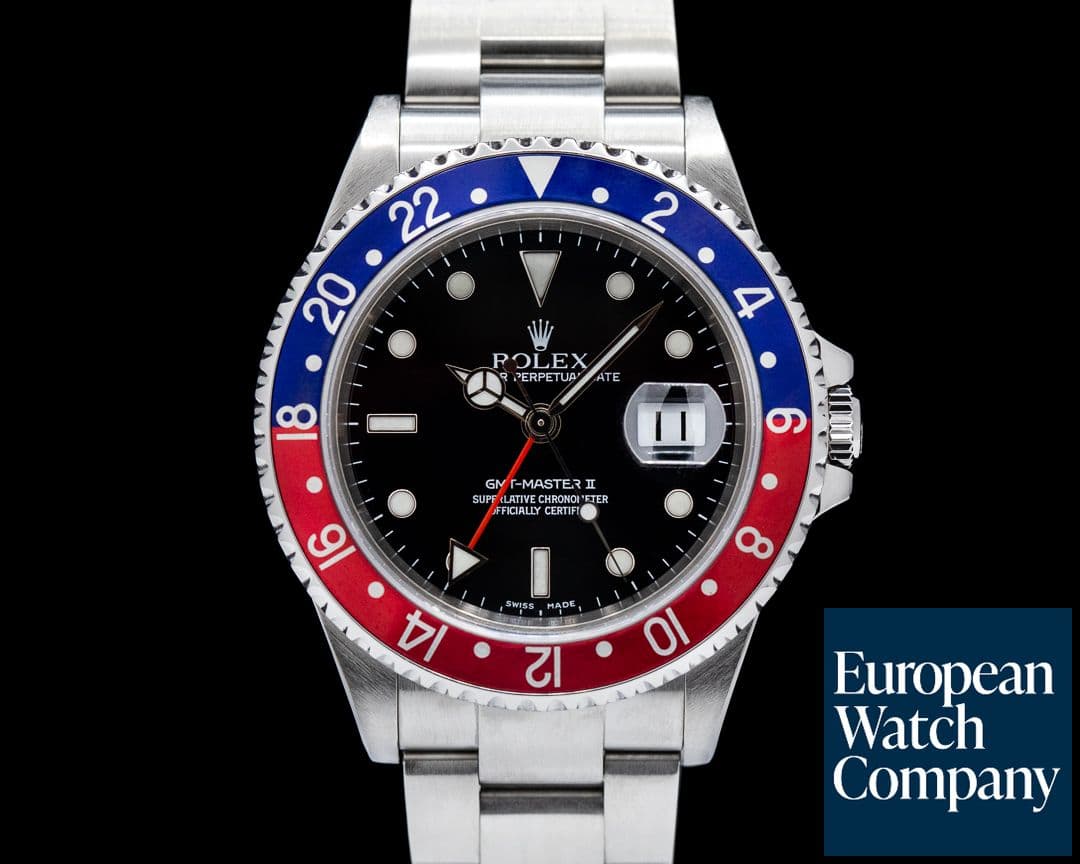 Image of Rolex GMT Master II SS Red / Blue Pepsi Bezel FULL SET