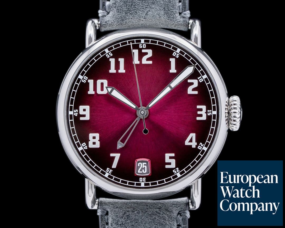 Image of H. Moser and Cie. Heritage Dual Time Burgundy Fume Dial 2023