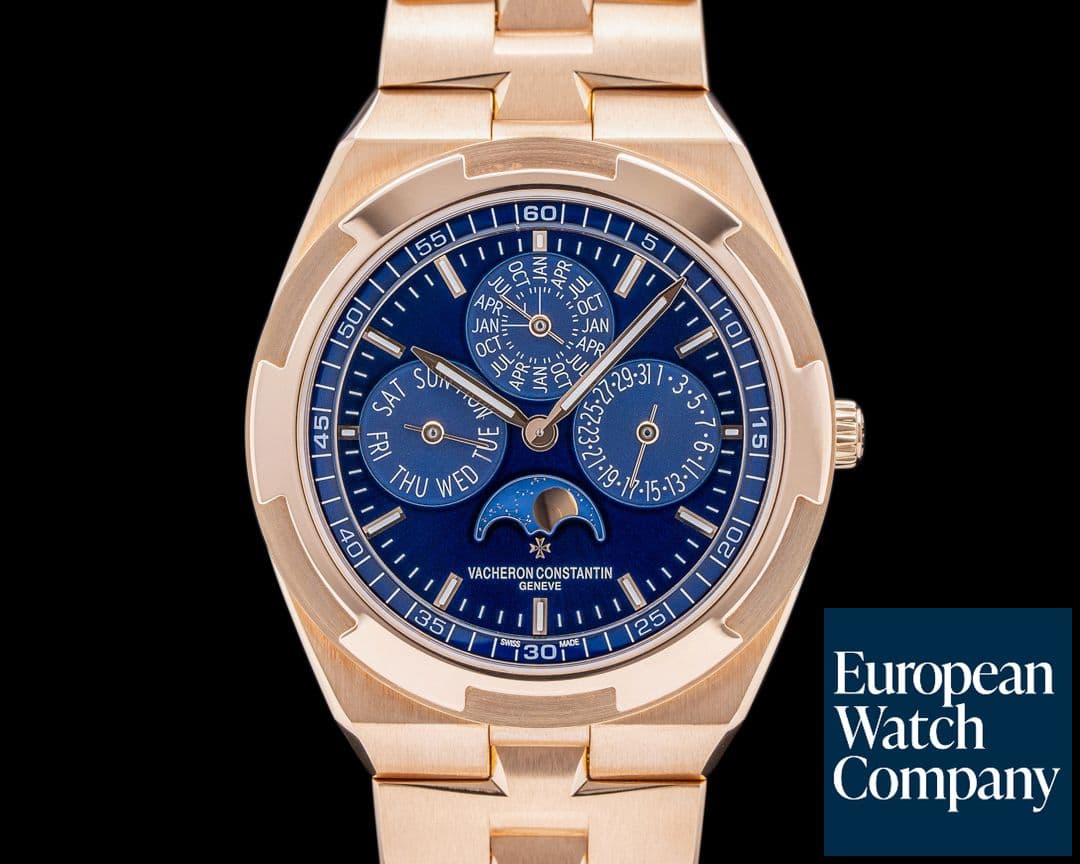 Image of Vacheron Constantin Overseas Perpetual Calendar Ultra-Thin 4300V Blue Dial 18k RG