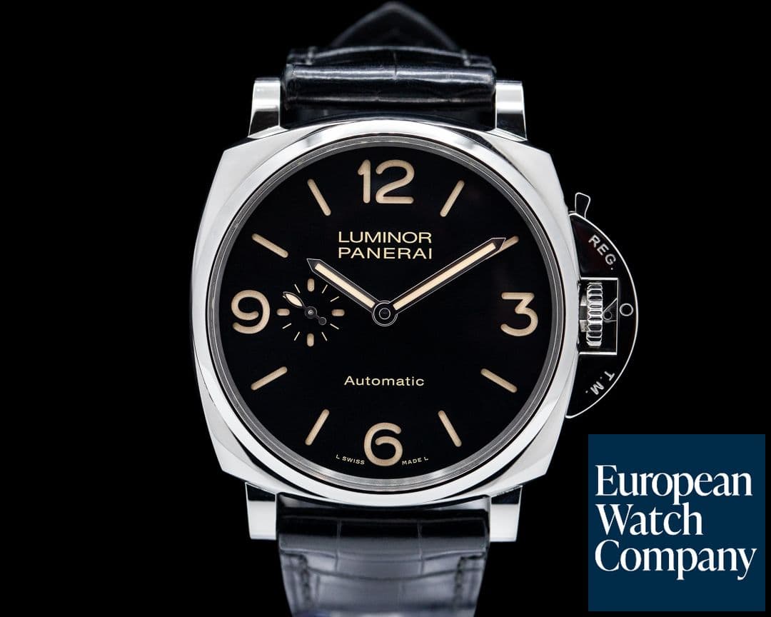 Image of Panerai Luminor Due 45mm 3 Days Automatic Black Dial