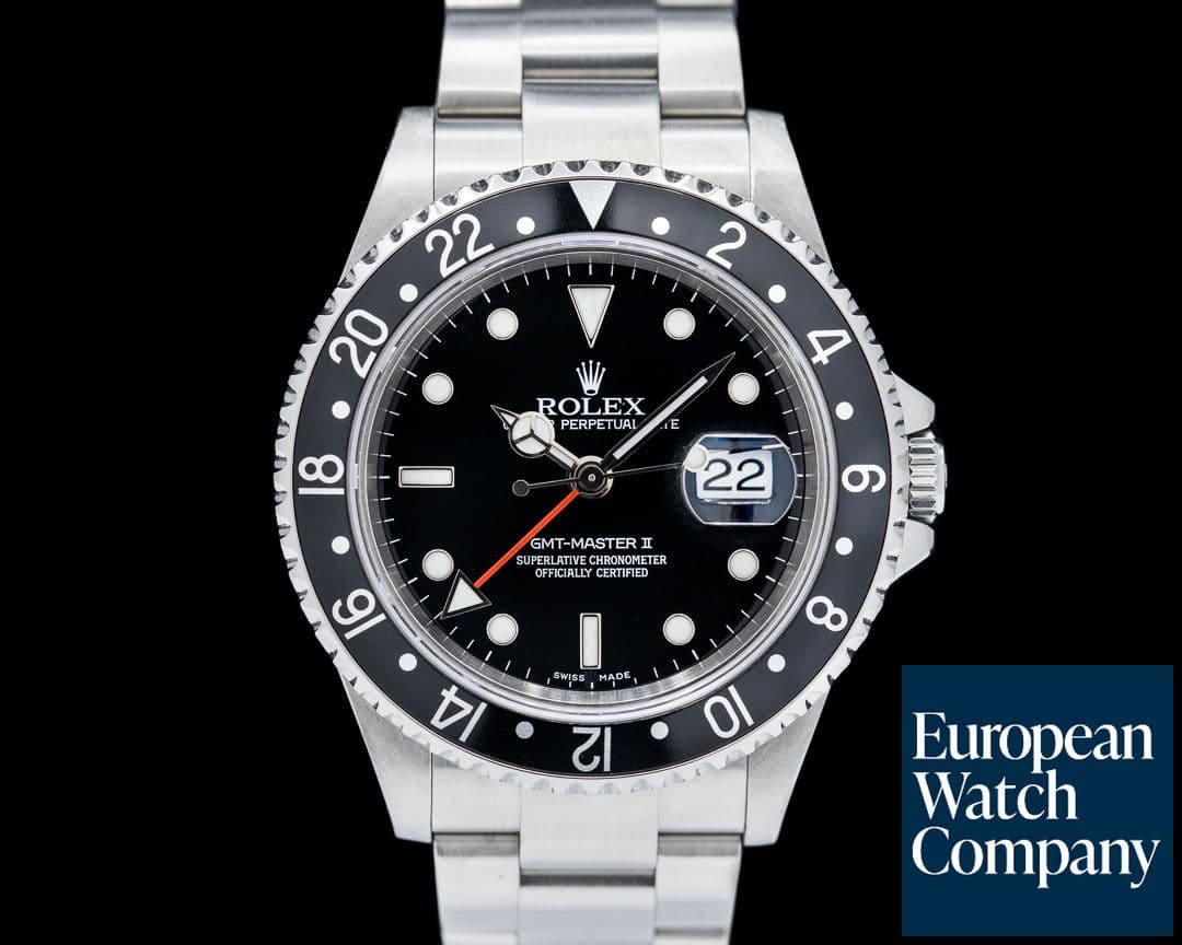 Image of Rolex GMT Master II SS Black Bezel 2007 FULL SET
