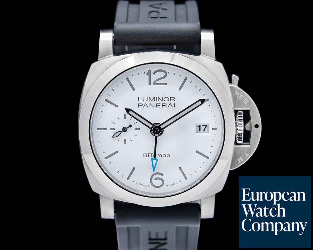 Image of Panerai Luminor Quaranta BiTempo Stainless Steel 40mm White Dial