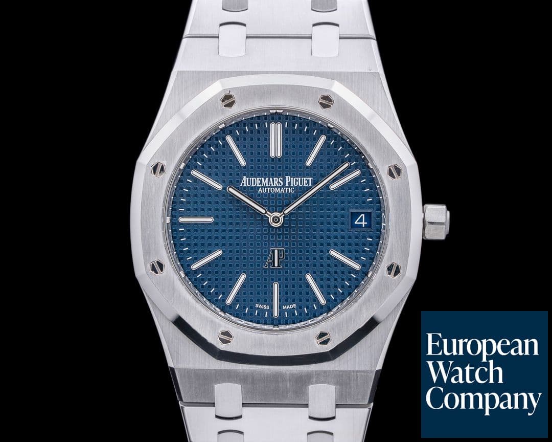Image of Audemars Piguet Royal Oak "Jumbo" Extra Thin Blue Dial SS 16202ST