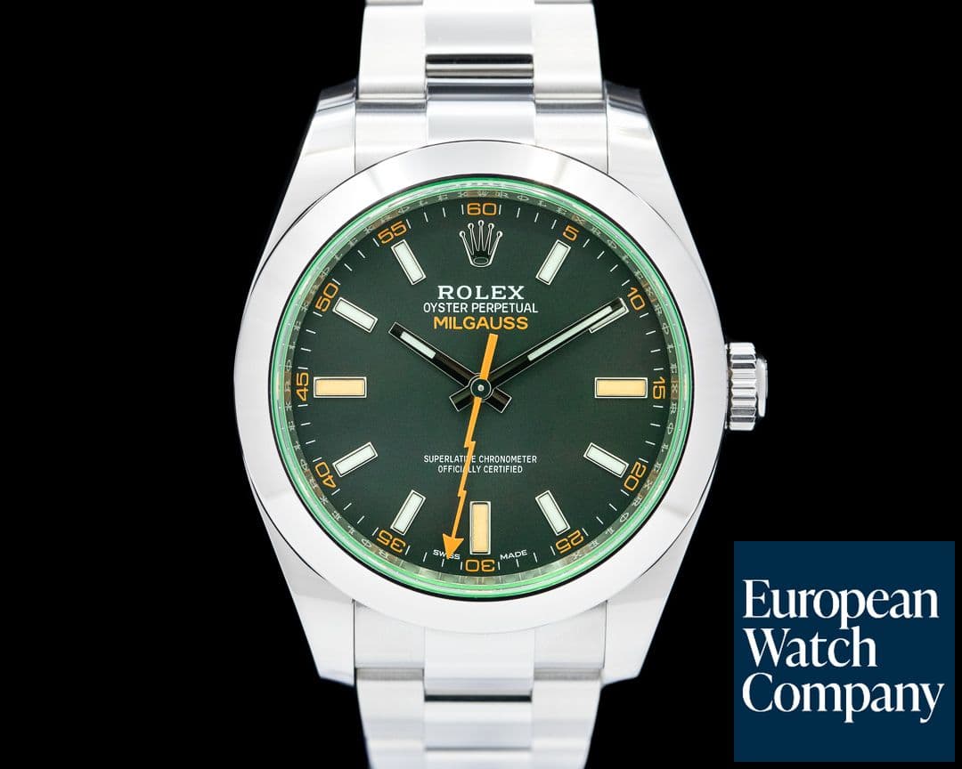 Image of Rolex Milgauss 116400V SS Black Dial Green Crystal 2021